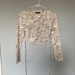 Open Back Zebra Top